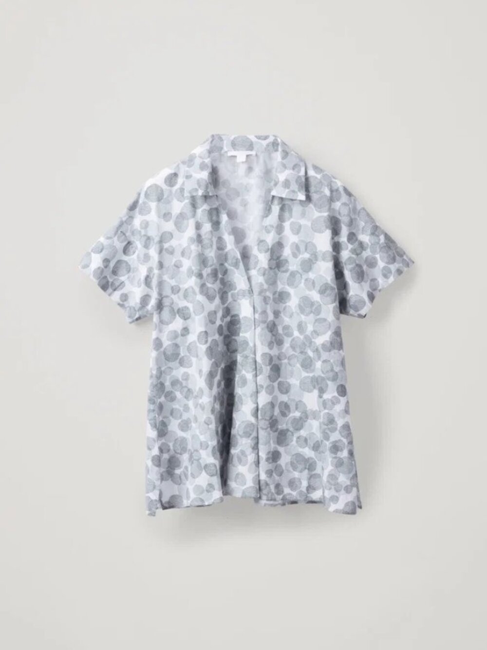 COS SHORT-SLEEVED TOP WITH PLEAT OVERSIZED Lightweight Bubble Print Size M